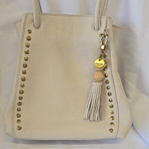 The Sak Collective Leather Colfax Bucket Bag Cream Color